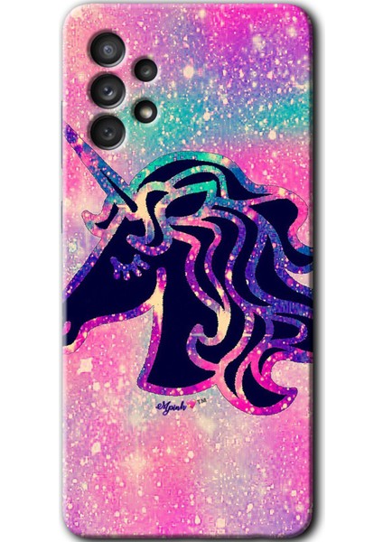 Samsung Galaxy A52 Kılıf Hd Desen Baskılı Arka Kapak - Unicorn Kristal