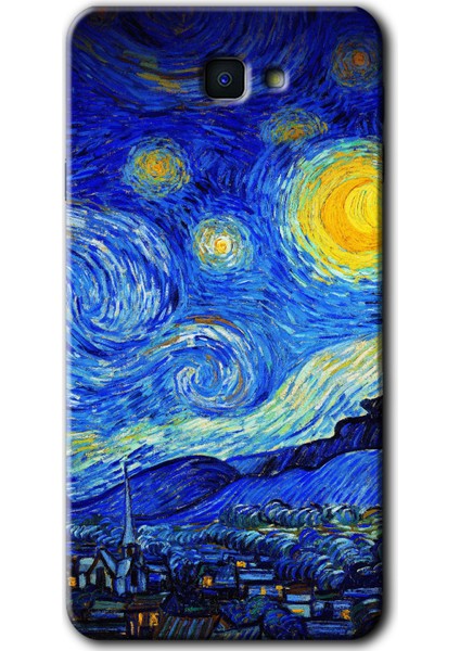 Samsung Galaxy J7 Prime 2 Kılıf Hd Desen Baskılı Arka Kapak - Starry Night