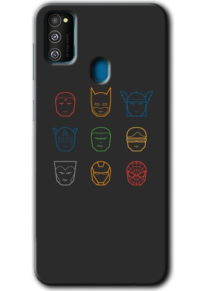 Samsung Galaxy M30S Kılıf Hd Desen Baskılı Arka Kapak - Avengers Minimalism