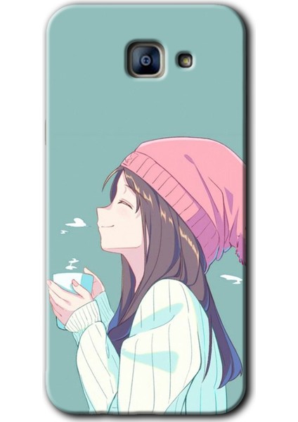 Samsung Galaxy A8 2016 Kılıf Hd Desen Baskılı Arka Kapak - Happy Girl