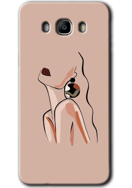 Samsung Galaxy J7 2016 Kılıf Hd Desen Baskılı Arka Kapak - Çizim Silüet