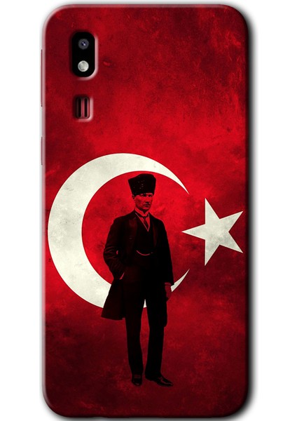 Samsung Galaxy A2 Core Kılıf Hd Desen Baskılı Arka Kapak - Atatürk Bayrak