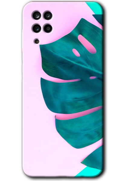 Samsung Galaxy A12 Kılıf Hd Desen Baskılı Arka Kapak - 3D Yaprak