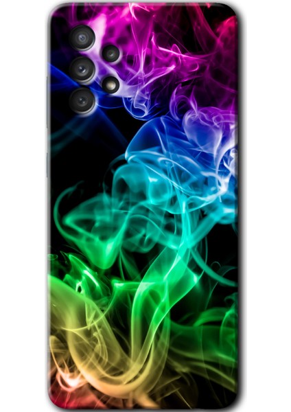 Samsung Galaxy A13 Kılıf Hd Desen Baskılı Arka Kapak - Smoke Colorful