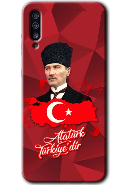 Samsung Galaxy A50 Kılıf Hd Desen Baskılı Arka Kapak - Atatürkiye