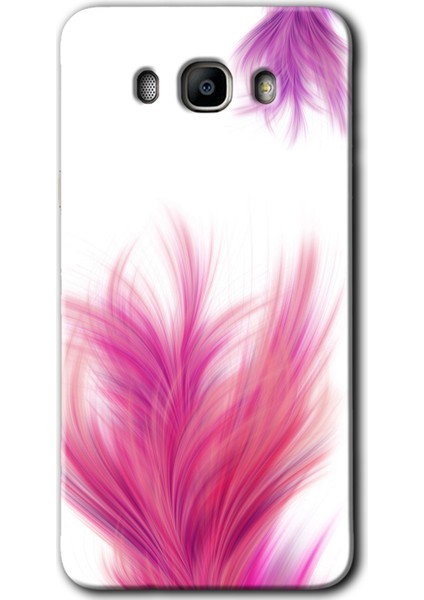 Samsung Galaxy J7 2016 Kılıf Hd Desen Baskılı Arka Kapak - Pembe Tüy