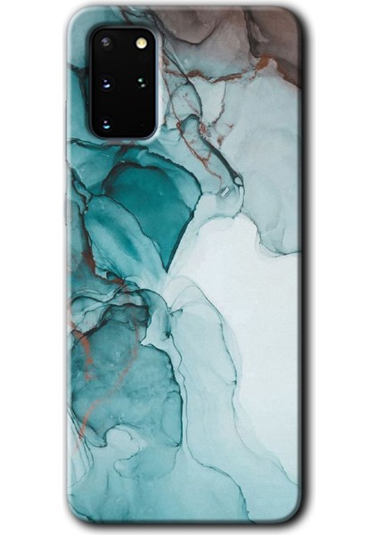 Samsung Galaxy S20 Plus Kılıf Hd Desen Baskılı Arka Kapak - Buzul Mermer