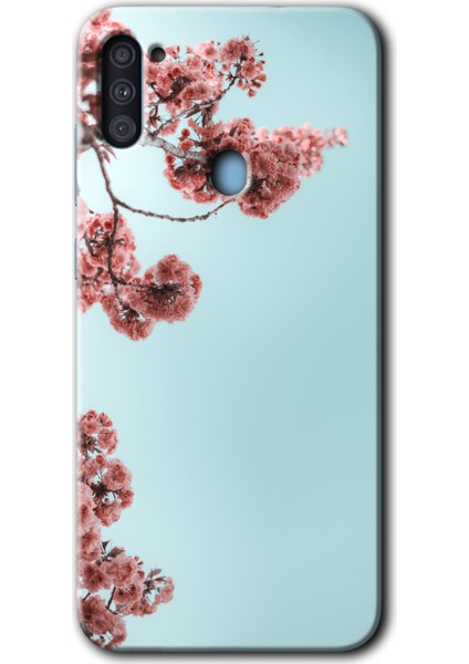 Samsung Galaxy A11 Kılıf Hd Desen Baskılı Arka Kapak - Japon Çiçeği