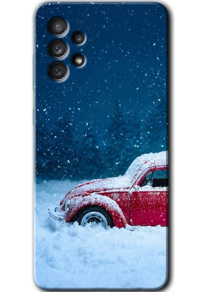 Samsung Galaxy A72 Kılıf Hd Desen Baskılı Arka Kapak - Karlı Vosvos