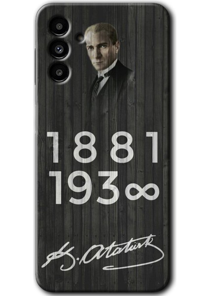 Samsung Galaxy A13 5g Kılıf Hd Desen Baskılı Arka Kapak - Atatürk Ahşap Imza