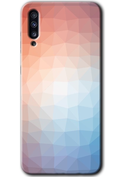 Samsung Galaxy A50S Kılıf Hd Desen Baskılı Arka Kapak - Polygon Graident 3