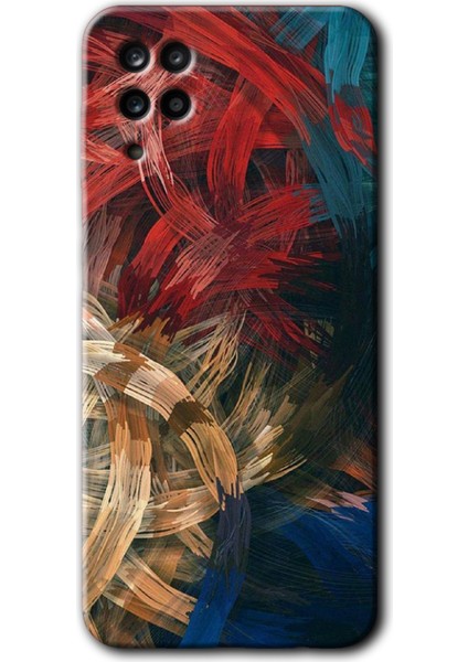 Samsung Galaxy M12 Kılıf Hd Desen Baskılı Arka Kapak - Karma Boyalar