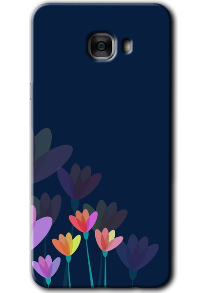 Samsung Galaxy C9 Pro Kılıf Hd Desen Baskılı Arka Kapak - Çizim Çiçekleri