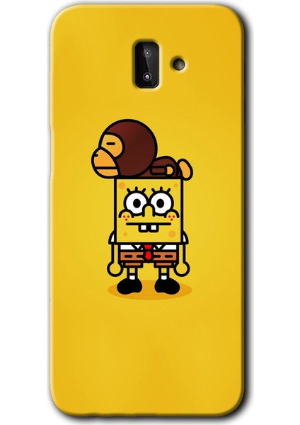 Samsung Galaxy J8 Kılıf Hd Desen Baskılı Arka Kapak - Sünger Bob