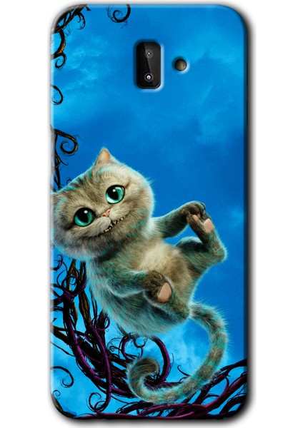 Samsung Galaxy J8 Kılıf Hd Desen Baskılı Arka Kapak - Çılgın Kedi