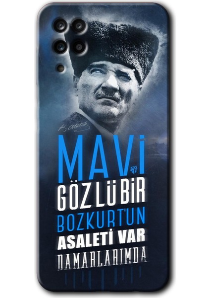 Samsung Galaxy M12 Kılıf Hd Desen Baskılı Arka Kapak - Bozkurt Atatürk