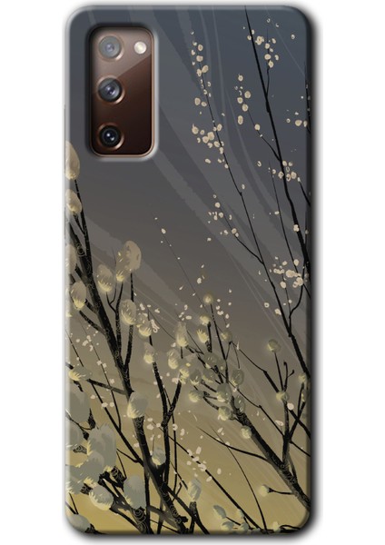 Samsung Galaxy S20 Fe Kılıf Hd Desen Baskılı Arka Kapak - Branches Flowers