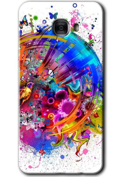 Samsung Galaxy C9 Pro Kılıf Hd Desen Baskılı Arka Kapak - 4K Clock