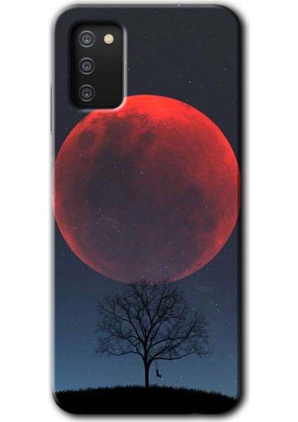 Samsung Galaxy A02S Kılıf Hd Desen Baskılı Arka Kapak - Kanlı Ay