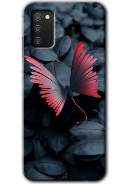 Samsung Galaxy A02S Kılıf Hd Desen Baskılı Arka Kapak - Dark Butterfly
