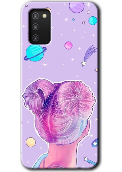 Samsung Galaxy A03S Kılıf Hd Desen Baskılı Arka Kapak - Uzaylı Kız