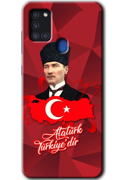 Samsung Galaxy A21S Kılıf Hd Desen Baskılı Arka Kapak - Atatürkiye