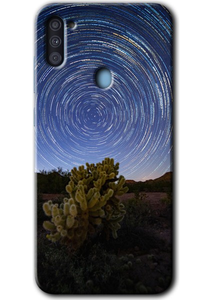 Samsung Galaxy A11 Kılıf Hd Desen Baskılı Arka Kapak - Eclipse Sky