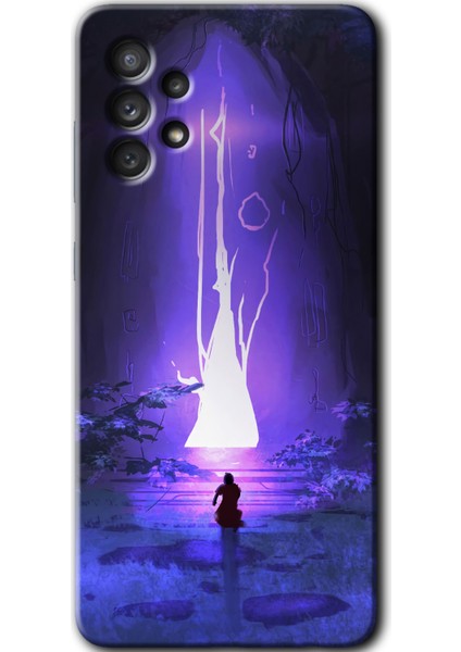 Samsung Galaxy A52S Kılıf Hd Desen Baskılı Arka Kapak - Wanderer Silhouette