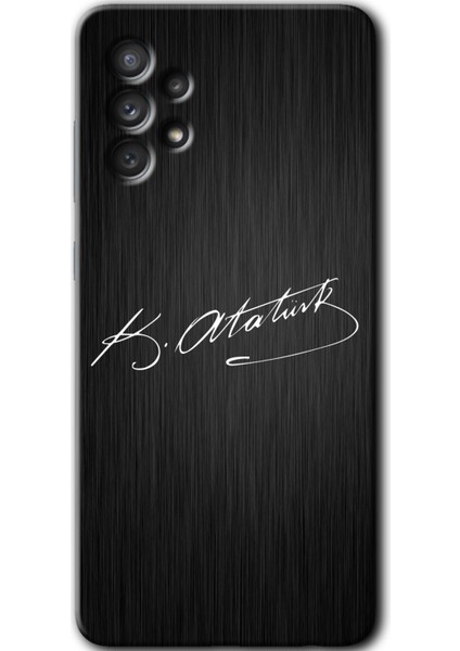 Samsung Galaxy A52 Kılıf Hd Desen Baskılı Arka Kapak - Imza Atatürk