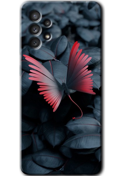 Samsung Galaxy A52S Kılıf Hd Desen Baskılı Arka Kapak - Dark Butterfly