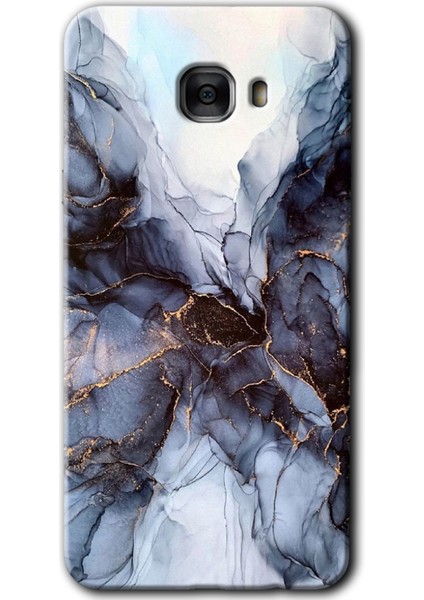 Samsung Galaxy C9 Pro Kılıf Hd Desen Baskılı Arka Kapak - Otantik Mermer