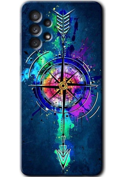 Samsung Galaxy A52S Kılıf Hd Desen Baskılı Arka Kapak - Gizemli Pusula