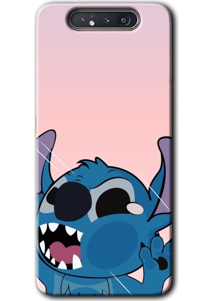 Samsung Galaxy A80 Kılıf Hd Desen Baskılı Arka Kapak - Stitch
