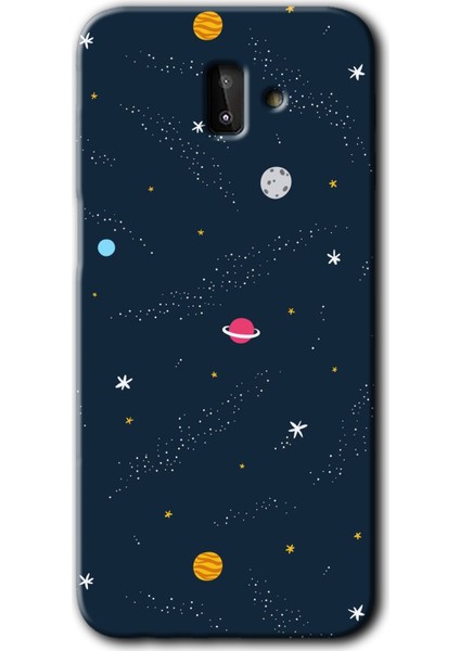 Samsung Galaxy J6 Plus Kılıf Hd Desen Baskılı Arka Kapak - Çizim Gezegen