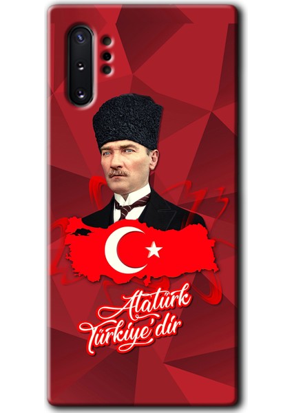 Samsung Galaxy Note 10 Plus Kılıf Hd Desen Baskılı Arka Kapak - Atatürkiye
