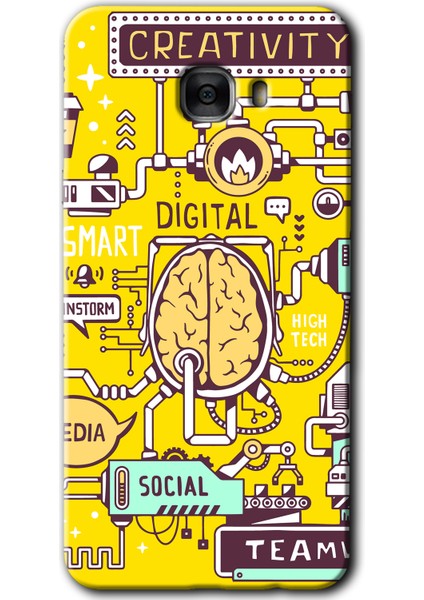 Samsung Galaxy C9 Pro Kılıf Hd Desen Baskılı Arka Kapak - Smart 2