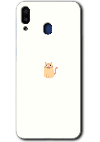 Samsung Galaxy M10 Kılıf Hd Desen Baskılı Arka Kapak - Cat Minimalism