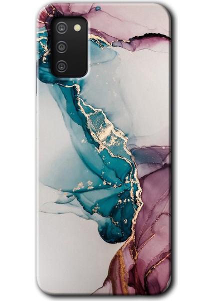 Samsung Galaxy A02S Kılıf Hd Desen Baskılı Arka Kapak - Liquid Mermer