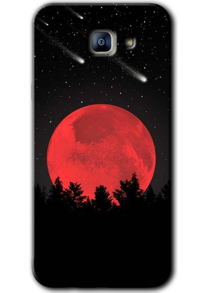 Samsung Galaxy A8 2016 Kılıf Hd Desen Baskılı Arka Kapak - Kanlı Ay