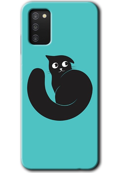 Samsung Galaxy A02S Kılıf Hd Desen Baskılı Arka Kapak - Cat Vector