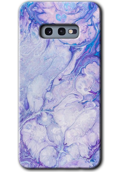 Samsung Galaxy S10E Kılıf Hd Desen Baskılı Arka Kapak - Spots Lilac