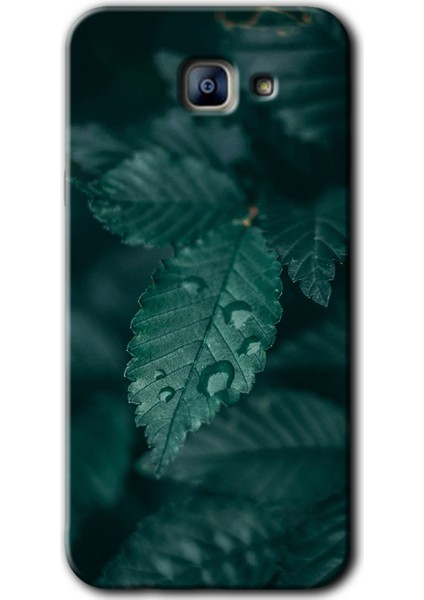 Samsung Galaxy A8 2016 Kılıf Hd Desen Baskılı Arka Kapak - Yağmurlu Yaprak