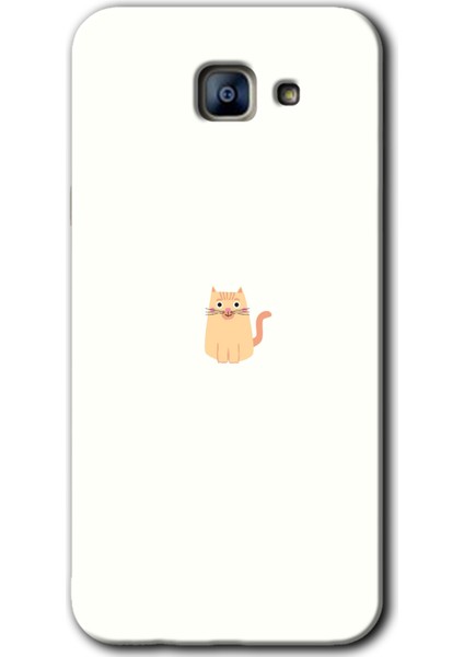 Samsung Galaxy A8 2016 Kılıf Hd Desen Baskılı Arka Kapak - Cat Minimalism