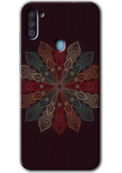 Samsung Galaxy A11 Kılıf Hd Desen Baskılı Arka Kapak - Mandala Flower Wal