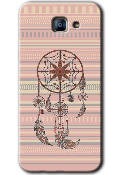 Samsung Galaxy A8 2016 Kılıf Hd Desen Baskılı Arka Kapak - Mandala Retro