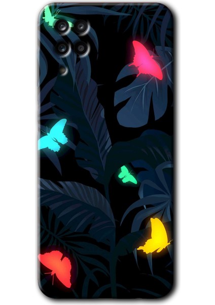 Samsung Galaxy A12 Kılıf Hd Desen Baskılı Arka Kapak - Lighter Butterfly