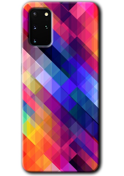 Samsung Galaxy S20 Plus Kılıf Hd Desen Baskılı Arka Kapak - Multi Oblique