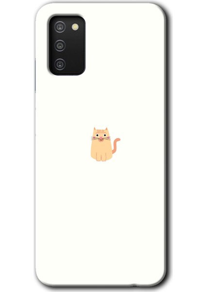 Samsung Galaxy A03S Kılıf Hd Desen Baskılı Arka Kapak - Cat Minimalism