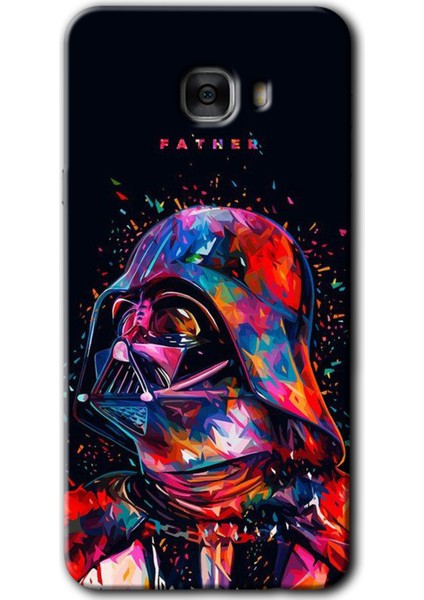 Samsung Galaxy C9 Pro Kılıf Hd Desen Baskılı Arka Kapak - Father Vader