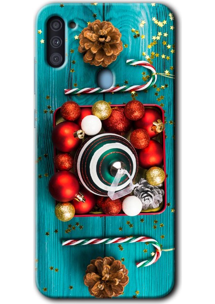 Samsung Galaxy M11 Kılıf Hd Desen Baskılı Arka Kapak - Christmas